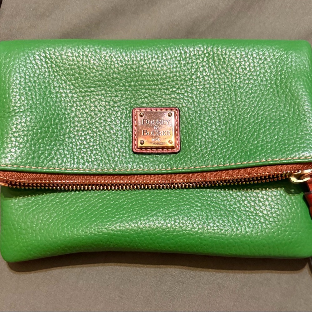 Dooney & Bourke Vibrant Green Leather Wristlet
